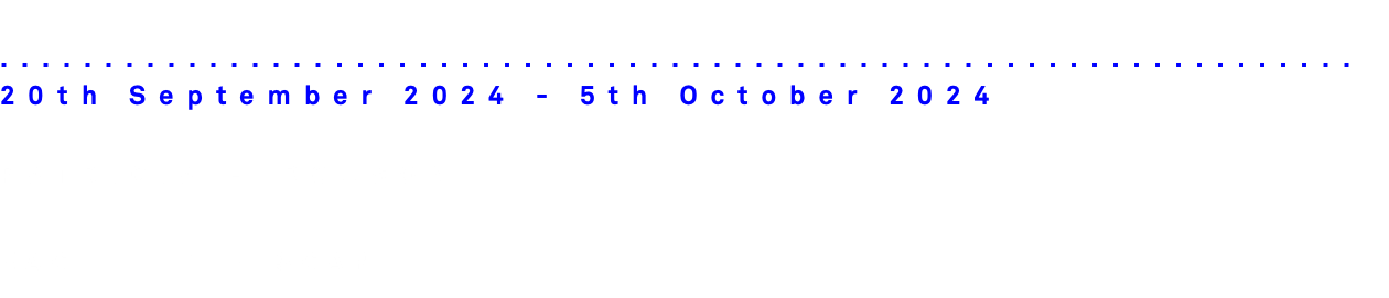 
.................................................................
20th September 2024 - 5th October 2024 Patricia Ferguson Each little scar